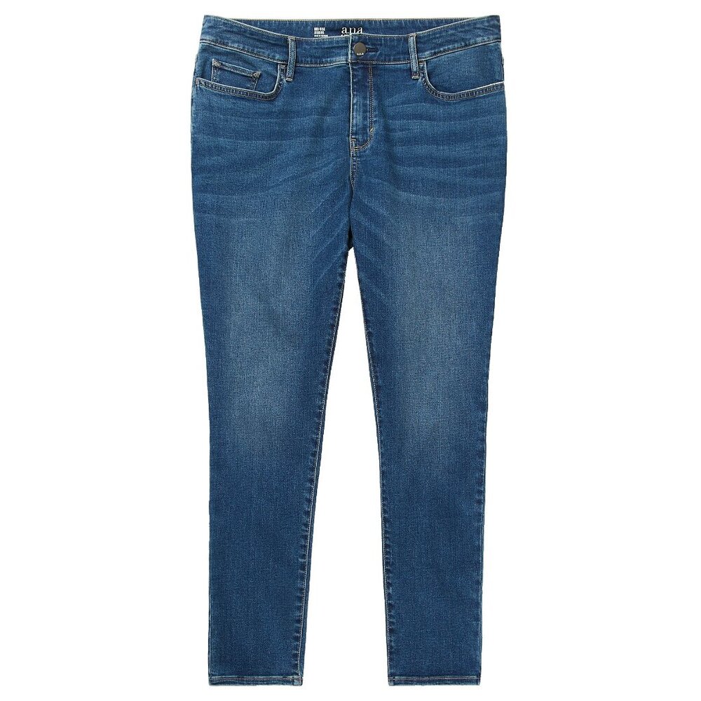 New! A.N.A Mid-Rise Skinny Jegging Blue Jeans Stretch Denim Women's Plus 24W